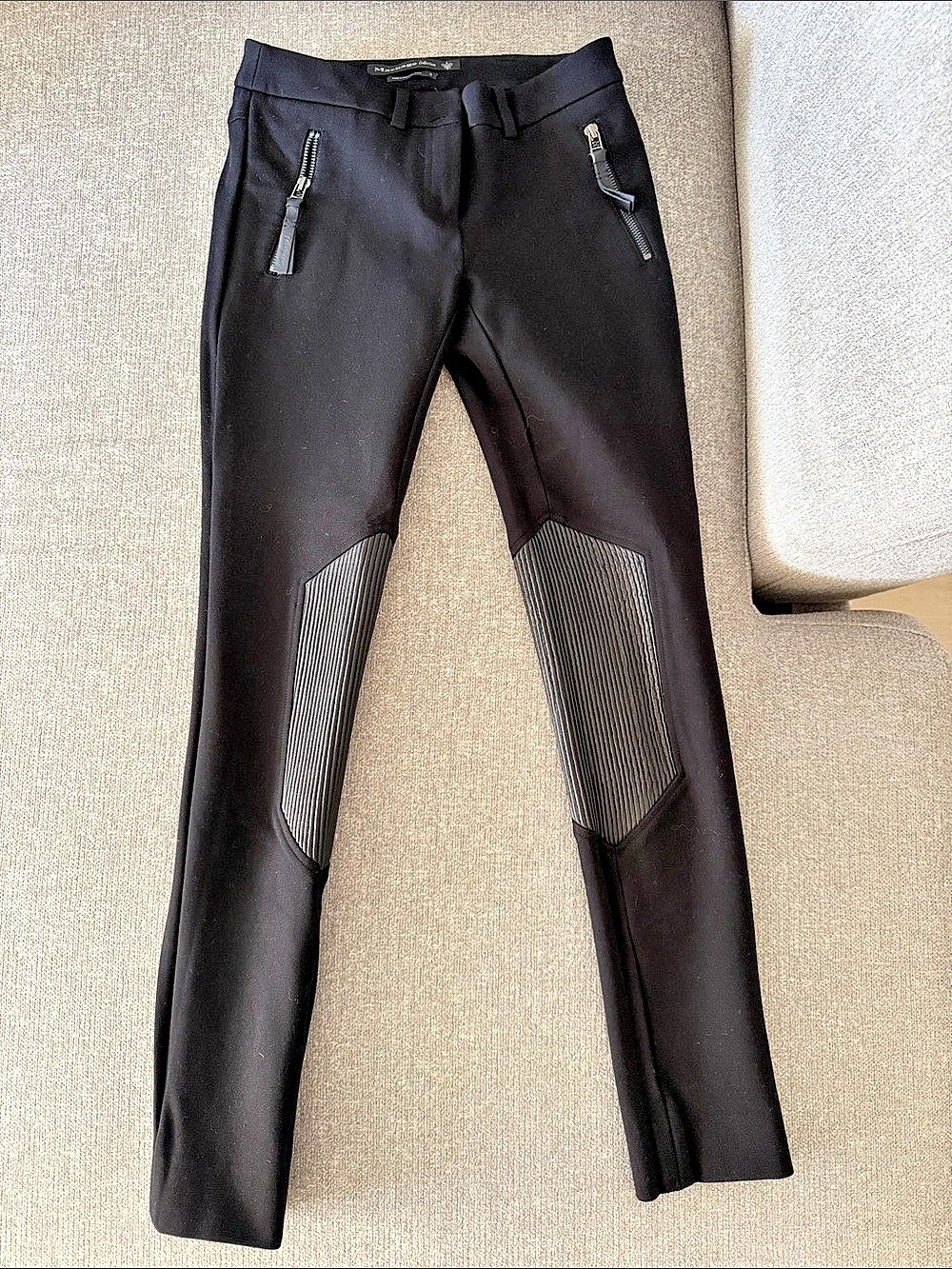 Mackage Leather Panel Pants Skinny Pants in Black Like New